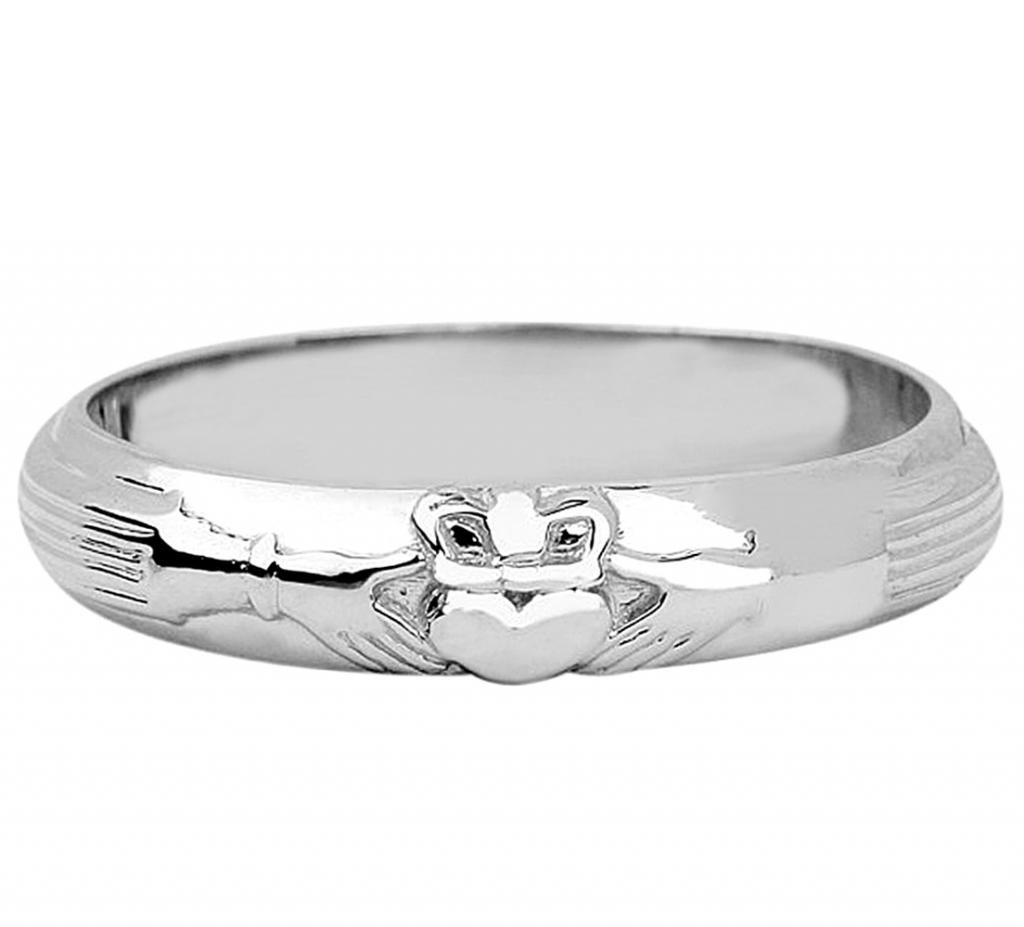 Claddagh Ring 925 Sterling Silver Wedding Band for Love & Friendship