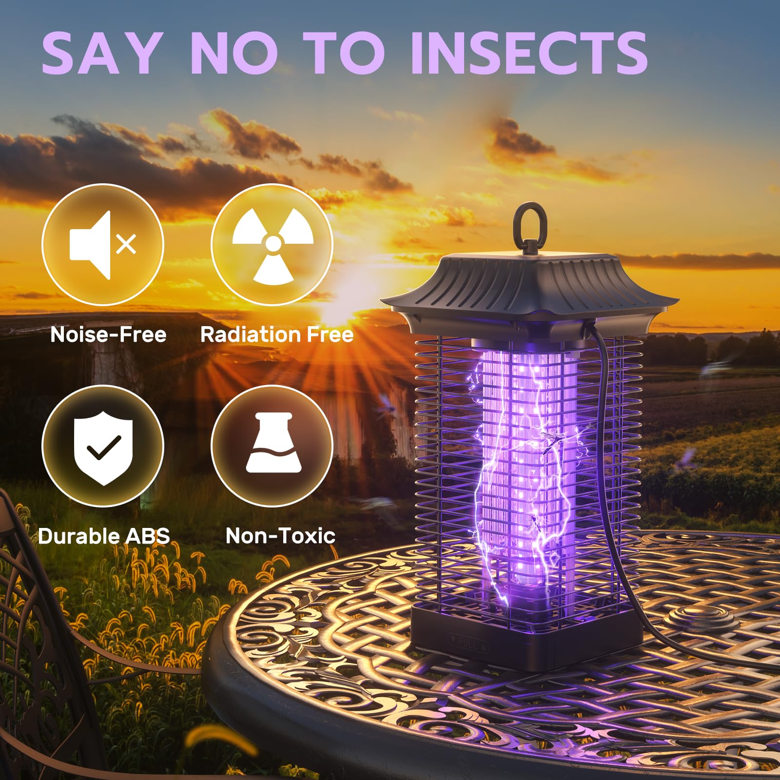 High-Powered Electric Bug Zapper - Indoor & Outdoor Insect Fly Trap for Home, Patio, and Garden Protection