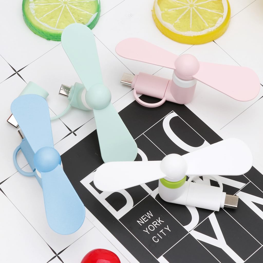 Portable USB Desk Fan with Removable Base - Low Power Consumption for Power Bank, PC, Laptop - Perfect for Office, Home & Travel Use