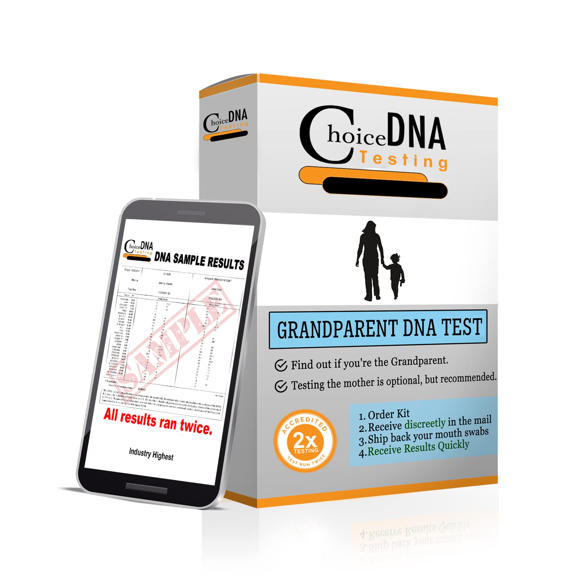 Grandparent DNA Home Test Kit - Accurate Ancestry & Relationship Testing (46 DNA Markers) | Fast Results in 2-6 Days | Includes Lab Fees & Free Return Shipping | Perfect for Family History Research & Genealogy Gifts