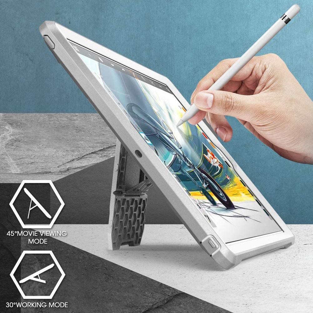 iPad 10.2 Inch Unicorn Beetle PRO Rugged Case - Shockproof Protective Cover with Built-in Screen Protector for iPad 7th/8th/9th Gen (White) - Perfect for Outdoor, Travel & Work Use