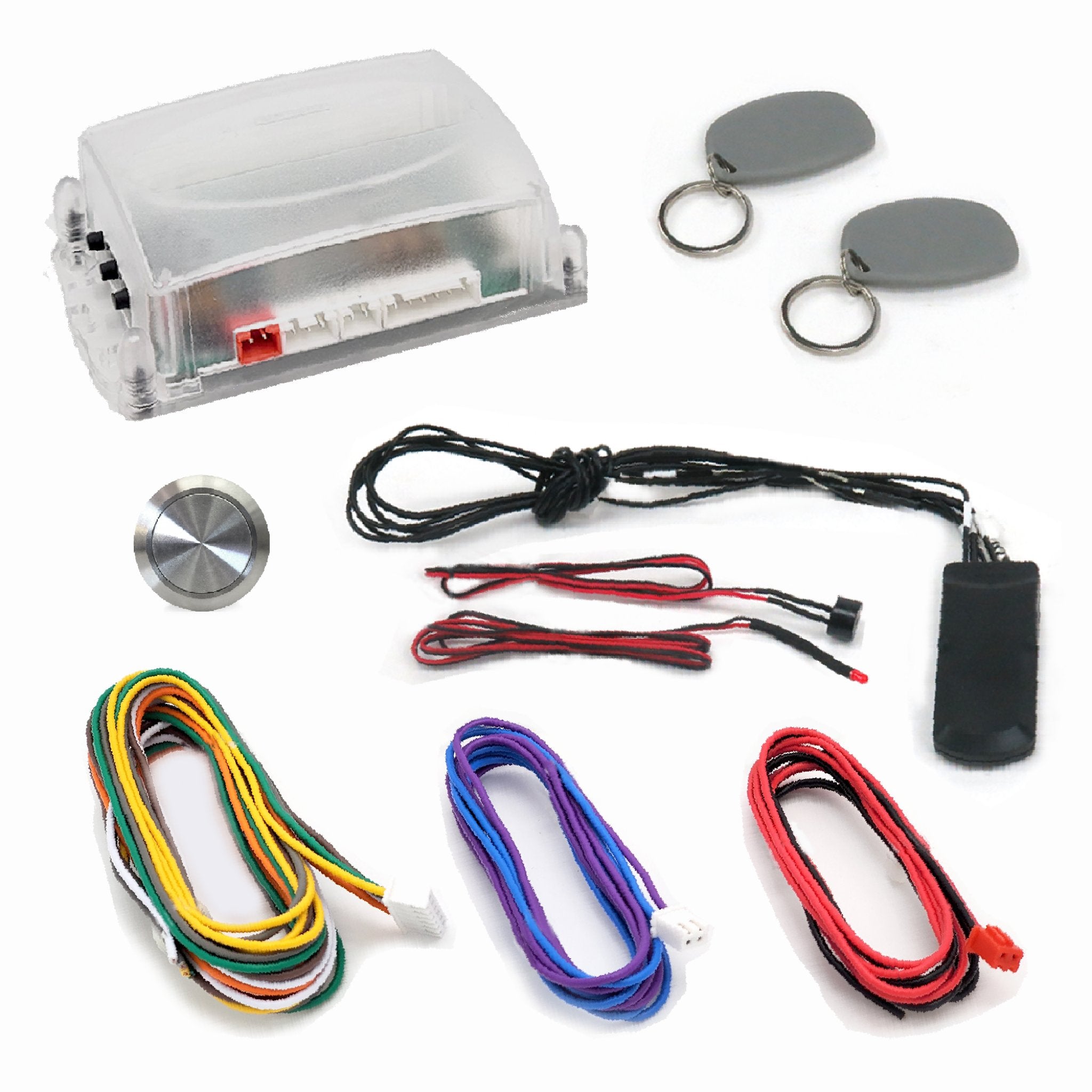 1901-1902 Isotta Fraschini Runabout Illuminated Billet Push Button Engine Ignition Start Kit - 12V RFID Security System | Classic Car Restoration & Vintage Auto Upgrade