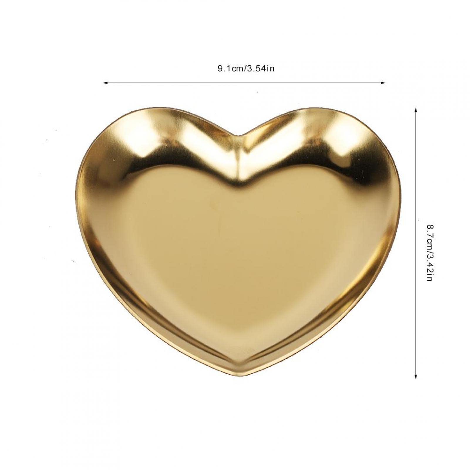Stainless Steel Jewelry Tray - Heart Shaped Organizer for Rings, Earrings & Necklaces | Perfect for Vanity, Gift & Travel