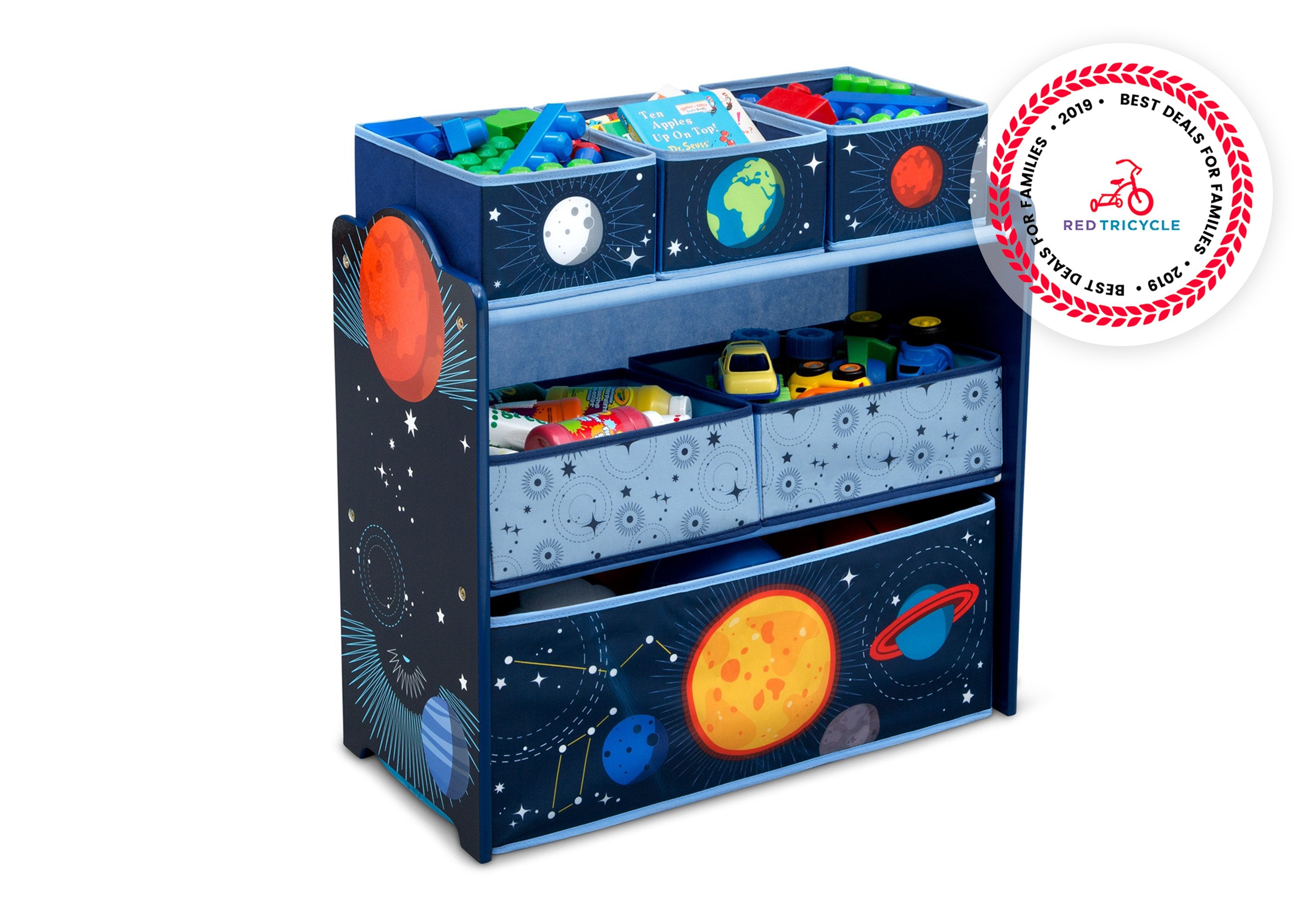 Space Adventures Toy Organizer for Kids - Durable Storage Bins & Playroom Organization - Perfect for Bedroom, Playroom, and Classroom Storage Solutions