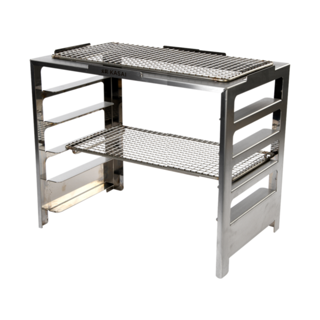 Premium Kasai Konro Robata Rack for Medium Long Grills - Perfect for Backyard BBQs, Camping & Outdoor Cooking