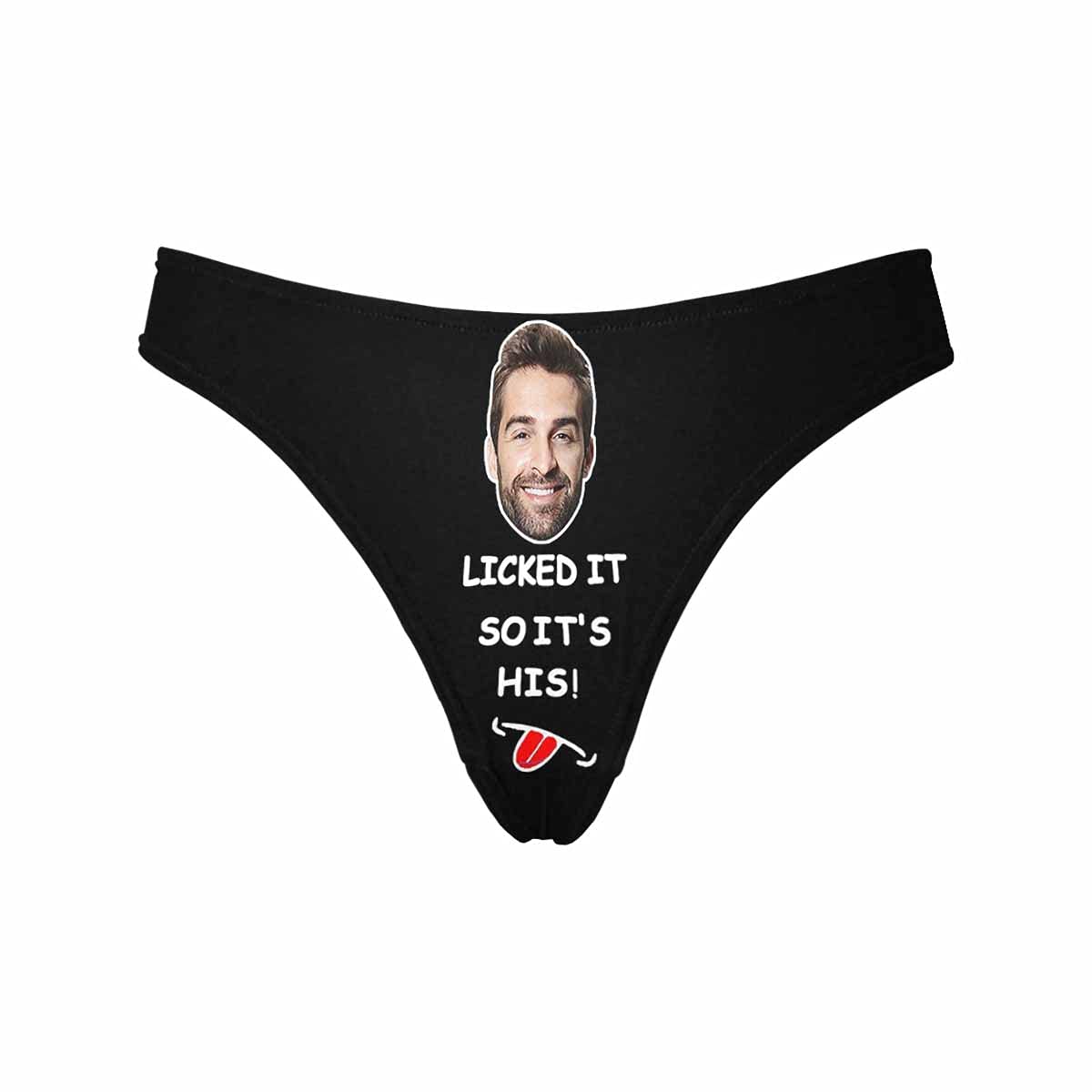 Custom Funny Face Photo Thong Underwear for Women - Novelty Gift for Wife, Girlfriend, Couples (XS-XXXL) - Perfect for Bachelorette Parties, Anniversary Gifts & Romantic Surprises