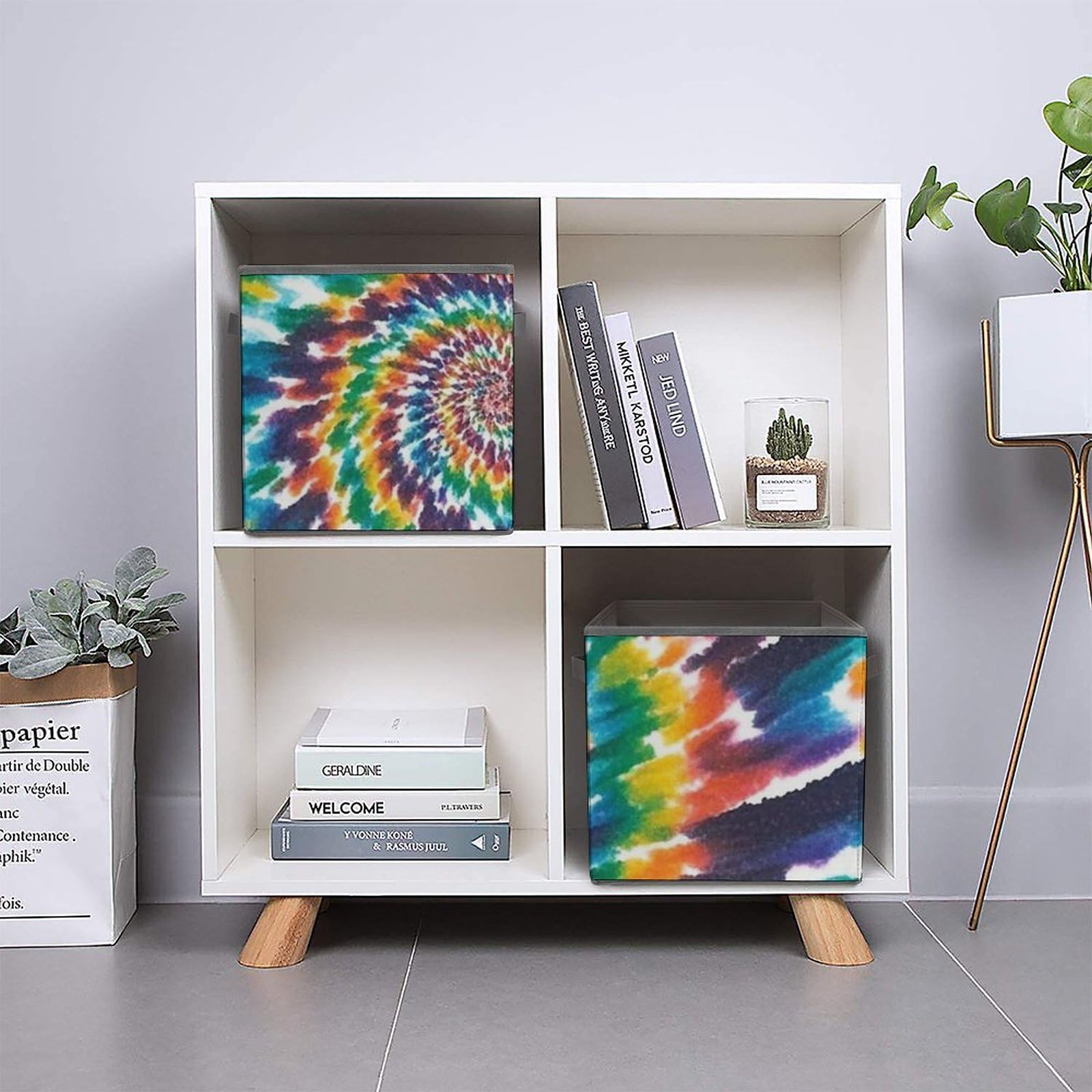 Vibrant Spiral Tie-Dye Storage Bin - 10.6