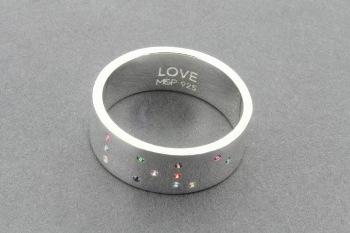 Braille Love Ring - Colorful & Stylish Braille Jewelry for Women - Perfect for Valentine's Day, Anniversaries & Special Occasions
