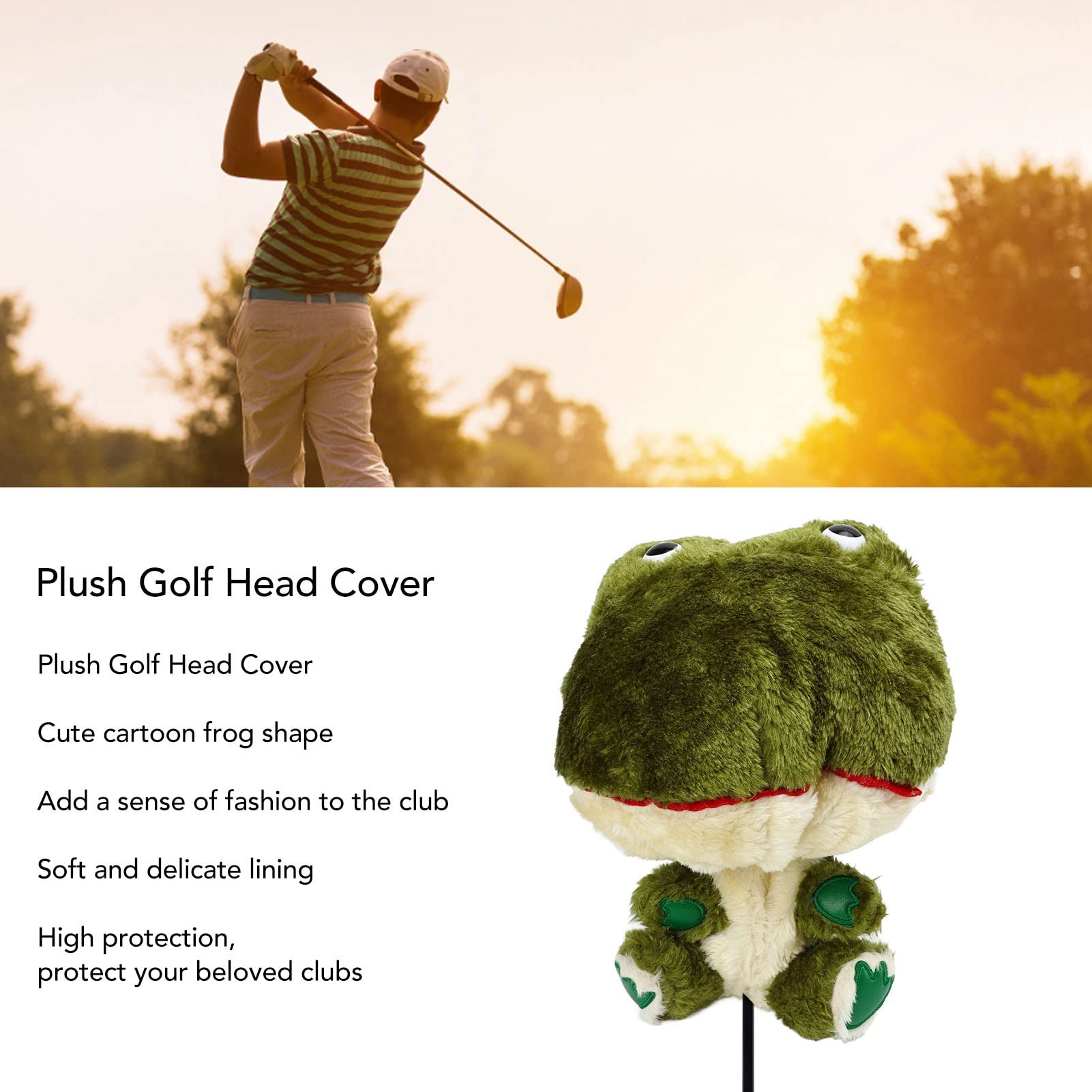 Premium Plush Golf Club Head Covers - Animal Design Protective Covers for Drivers, Woods & Irons | Durable & Stylish Golf Accessories for Men & Women | Perfect for Course Play & Club Protection