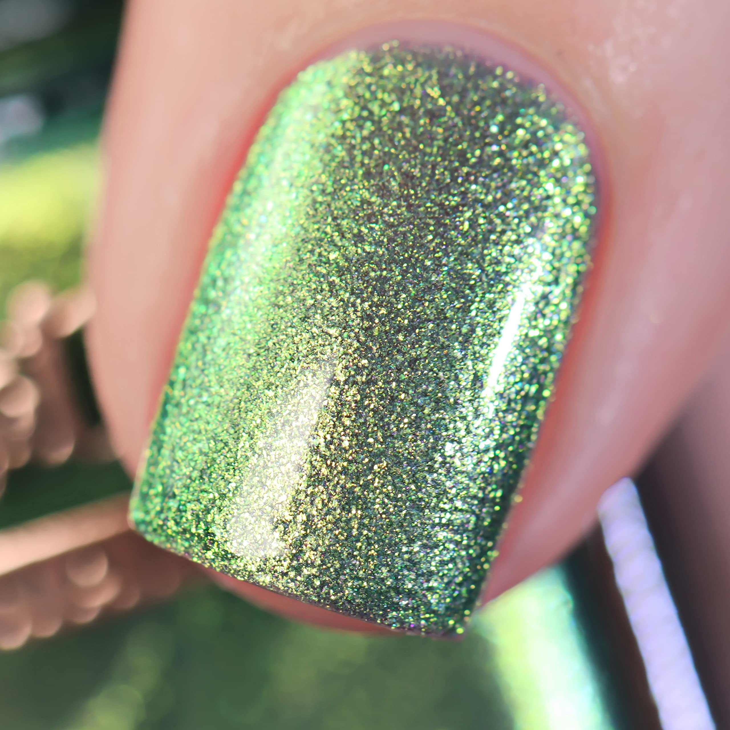 Whats Up Nails Peridot Green Duochrome Nail Polish - Vegan, Cruelty-Free, 21-Free Formula, Made in USA | Perfect for Spring Nails, St. Patrick's Day, and Holiday Manicures