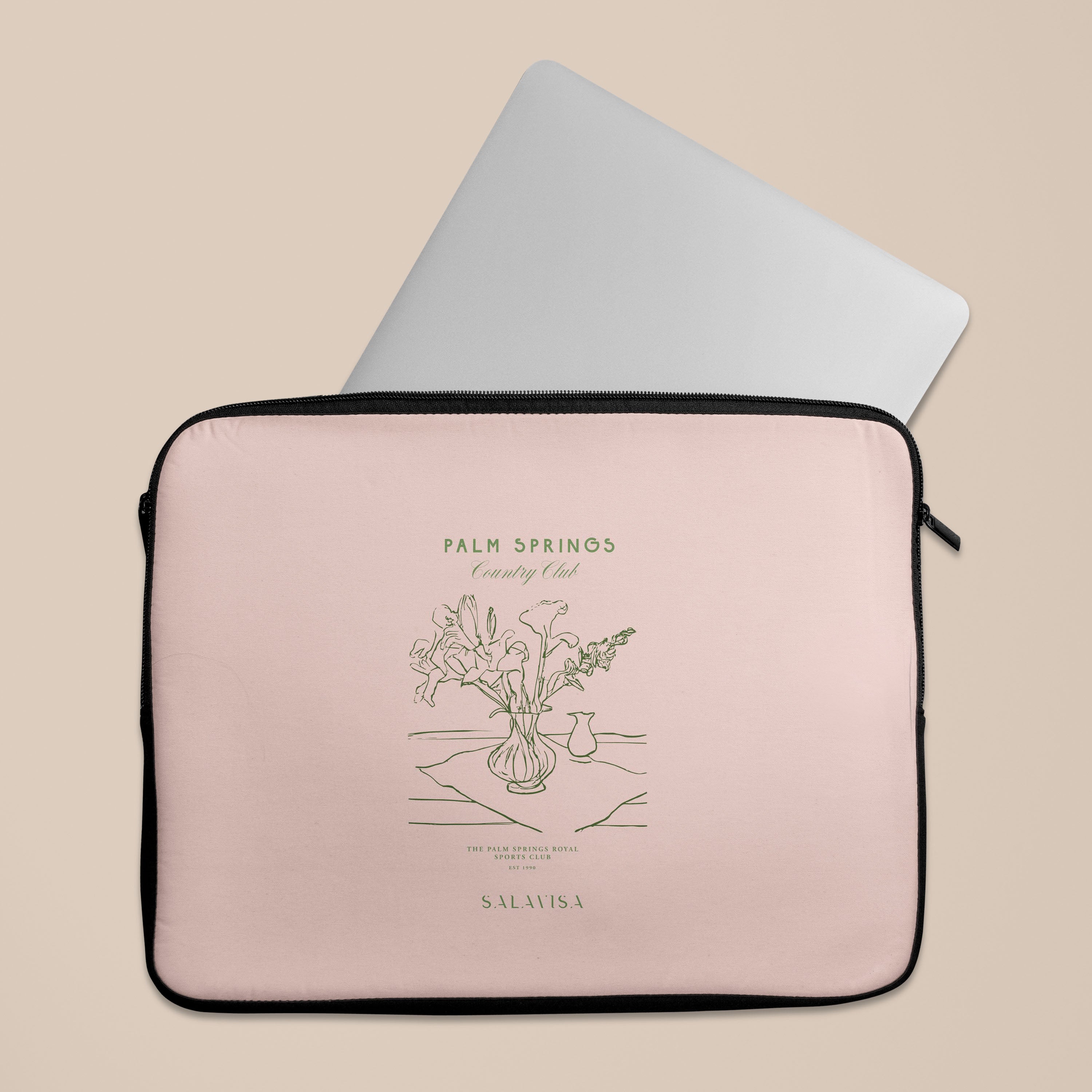 Pink Pam Springs Laptop Sleeve - 13 Inch Laptop Case with Soft Cushioning, Stylish Protective Cover for MacBook Air/Pro - Perfect for Work, School & Travel Accessories