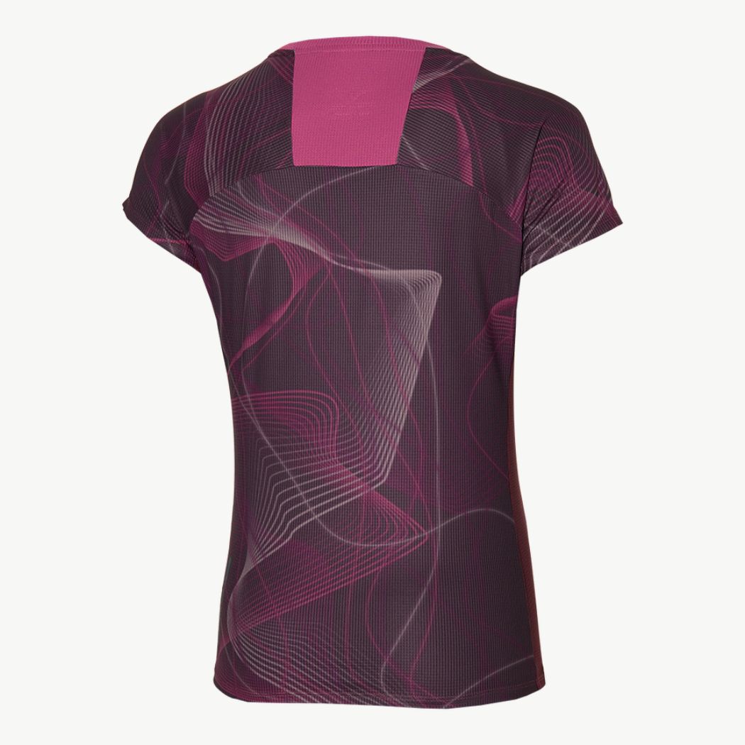 Mizuno Aero Women's Running Tee - Lightweight Breathable Performance T-Shirt for Jogging, Gym & Outdoor Workouts