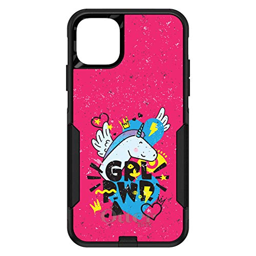 Girl Power - GRL PWR - Unicorn Hearts Graffiti On Black Case