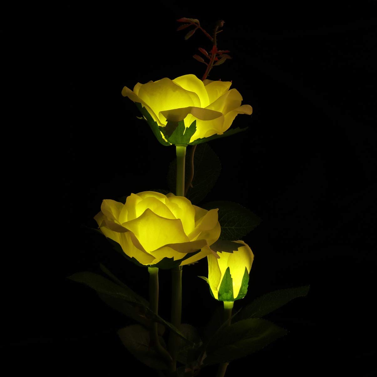 Uonlytech Solar Garden Lights - Waterproof Outdoor Solar Powered Stainless Steel Stake Lights with Multicolor LED for Flower Beds, Pathways & Landscaping - Perfect for Patio, Yard & Garden Decoration