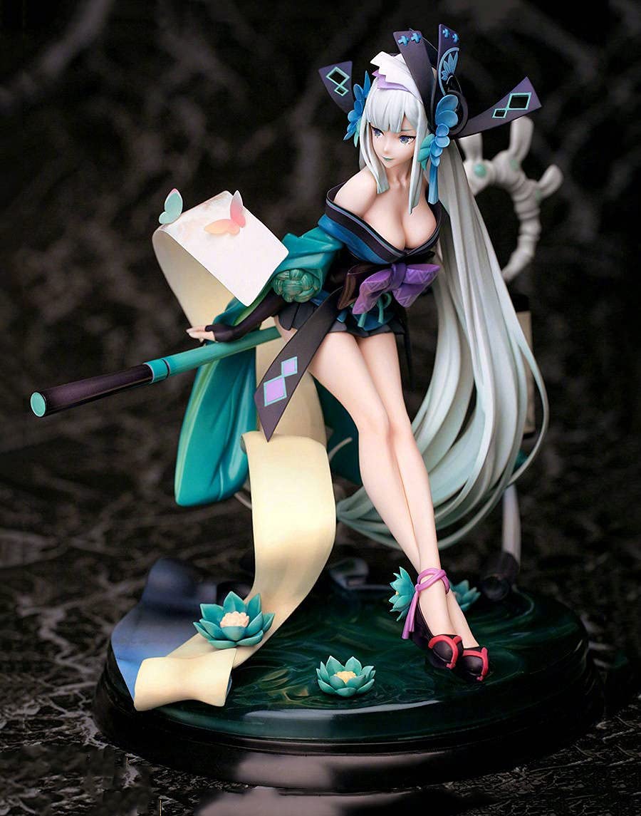 BTNMGX 22cm Japanese Style Aoandon Anime Figure - Onmyoji Ao Andon Beautiful Girl PVC Statue, Collectible Model Doll, 2022 Newest Gift for Anime Fans | Perfect for Home Display, Office Decor, and Anime Collections