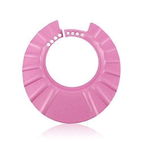 KHODIYAR Adjustable Baby Shower Cap - Soft Bathing Hair Wash Protector for Kids - Waterproof Eye & Ear Cover with Leaf Design - Multicolor (Perfect for Toddler Bath Time & Sensitive Skin Care)