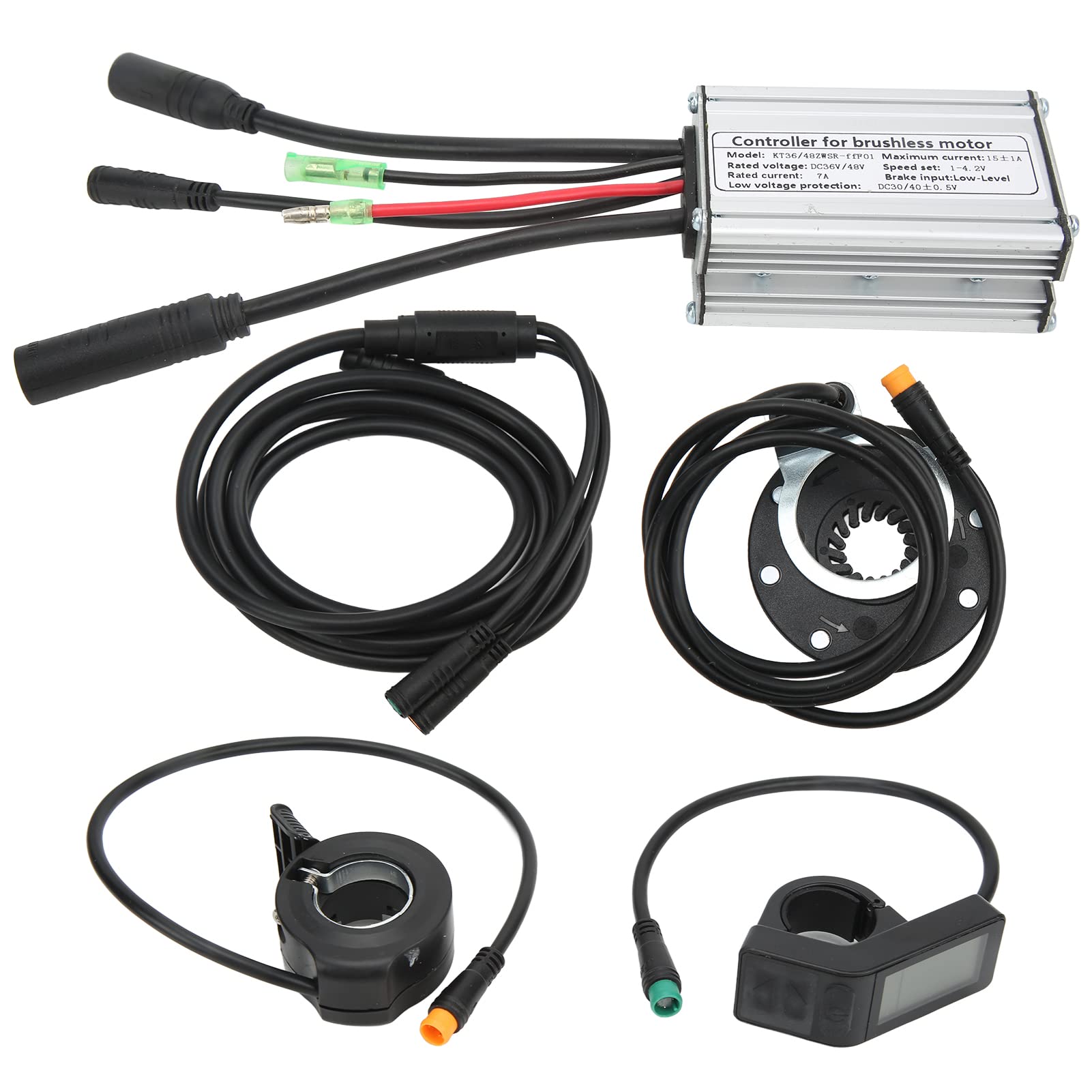 SUNGOOYUE 36V/48V 7A Electric Bike Conversion Kit - Aluminum Alloy DIY Bicycle Motor Kit with Brushless Motor Controller & Lithium Battery - Perfect for Commuting, Off-Road & Urban Cycling