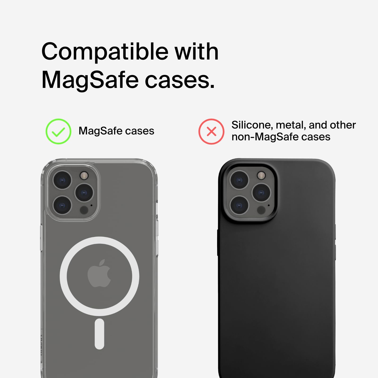 Belkin BoostCharge PRO 3-in-1 Wireless Charger with MagSafe for iPhone 15/14/13/12 & Apple Watch & AirPods - Fast 15W Magnetic Charging Station for Home, Office & Travel