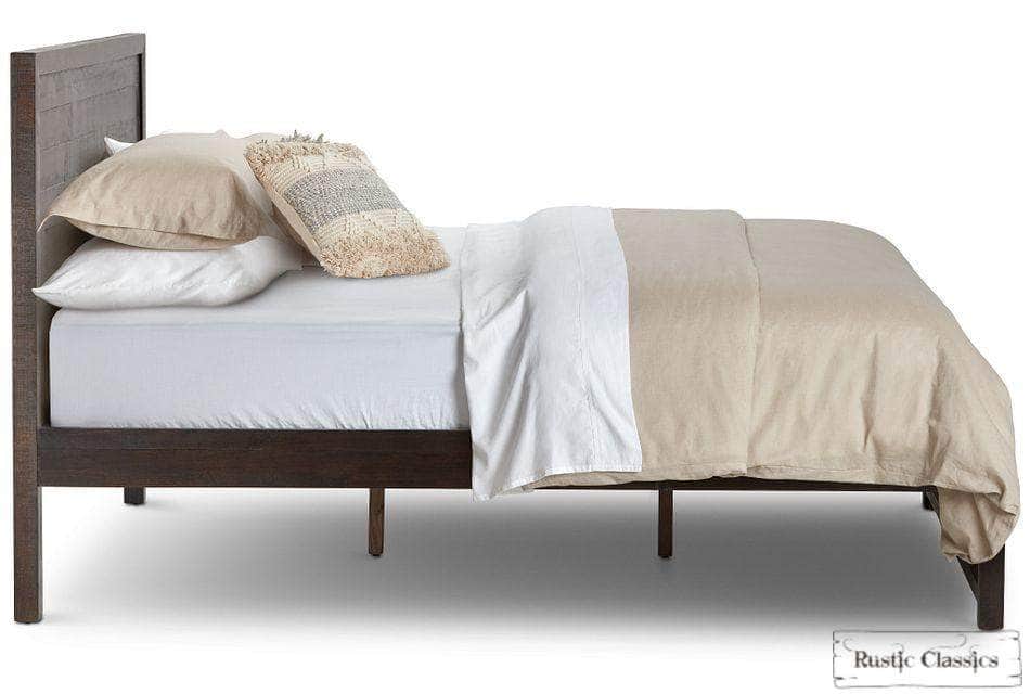 Whistler Reclaimed Wood Platform Bed - Brown Solid Wood Frame - Queen & King Size - Eco-Friendly Bedroom Furniture for Modern Farmhouse & Rustic Decor
