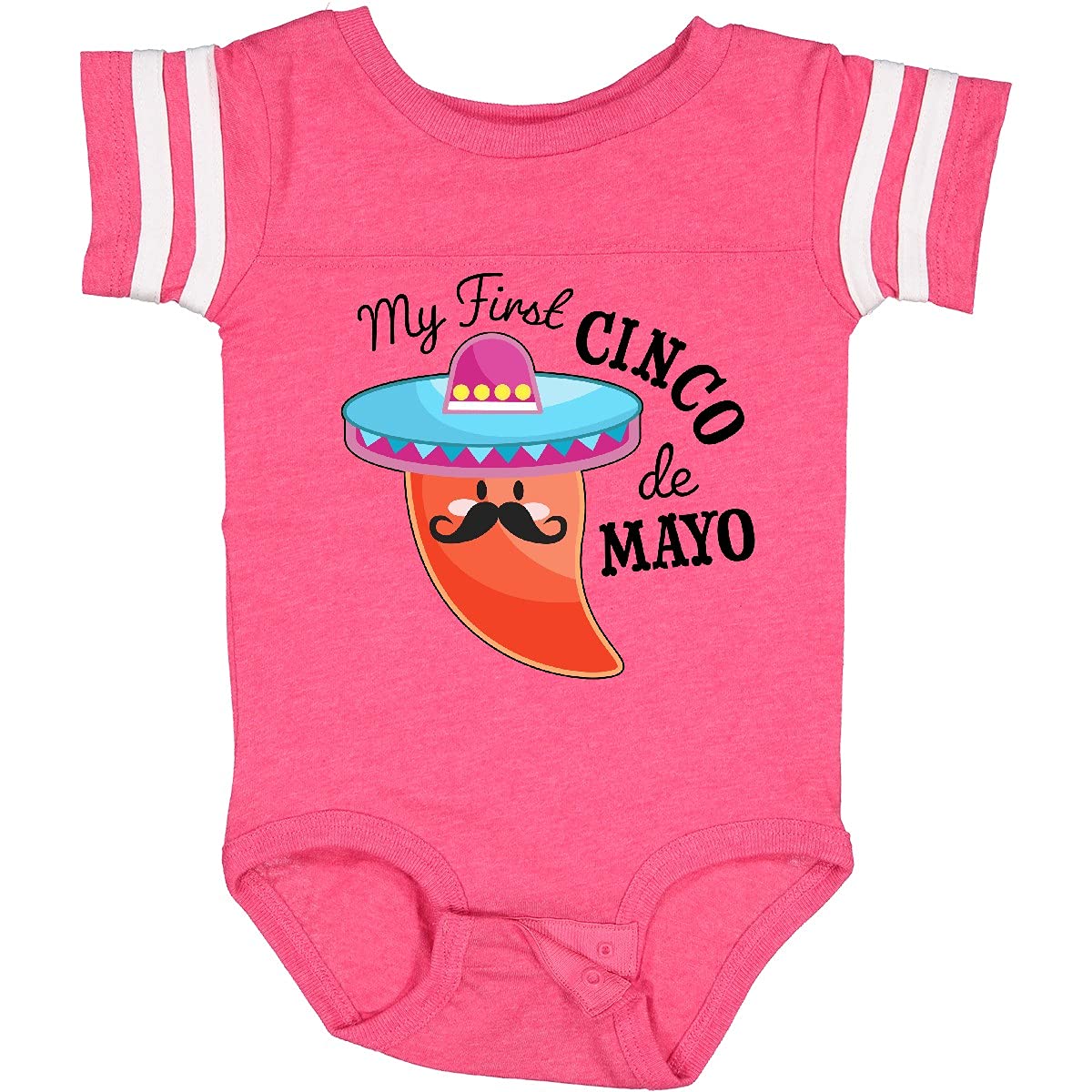 Inktastic My First Cinco De Mayo - Sombrero Pepper Baby Bodysuit | Cute Mexican Holiday Outfit for Infants | Perfect for Cinco de Mayo Celebrations, Photo Shoots & Family Gatherings