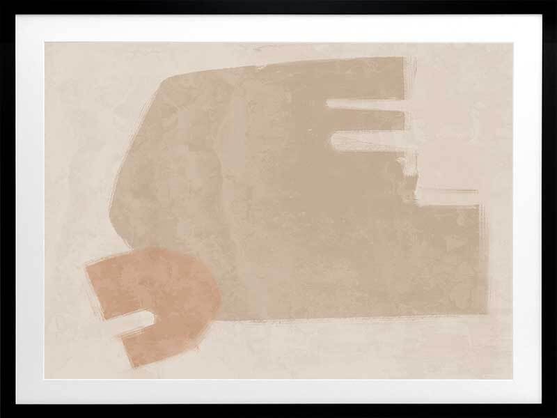 Blasé Neutral Framed Art Print - Modern Minimalist Wall Decor for Living Room, Bedroom & Office - Perfect for Home & Office Decor