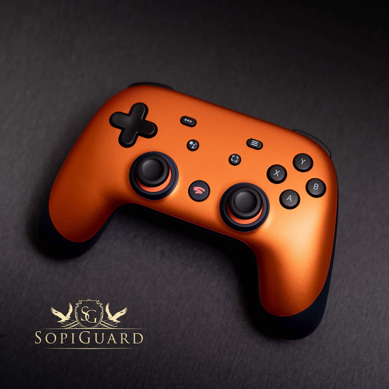 SopiGuard Vinyl Skin Wrap for Google Stadia Controller - Carbon Red Design | Protective Cover for Gaming | Perfect for Home Entertainment & Competitive Gaming Sessions