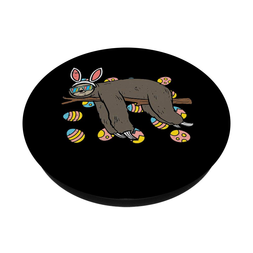 Sloth Bunny Ears Glasses - Fun Easter Egg Design for Animal Lovers | Swappable PopGrip Phone Grip for iPhone & Android | Perfect for Easter Celebrations & Cute Selfies