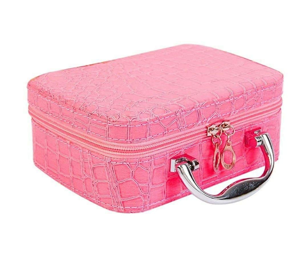 Zeffron Travel Cosmetic Makeup Bag with Adjustable Dividers - Waterproof Makeup Organizer for Cosmetics, Brushes & Jewelry | Portable Storage Case for Travel, Gym & Daily Use (Multi-Color)