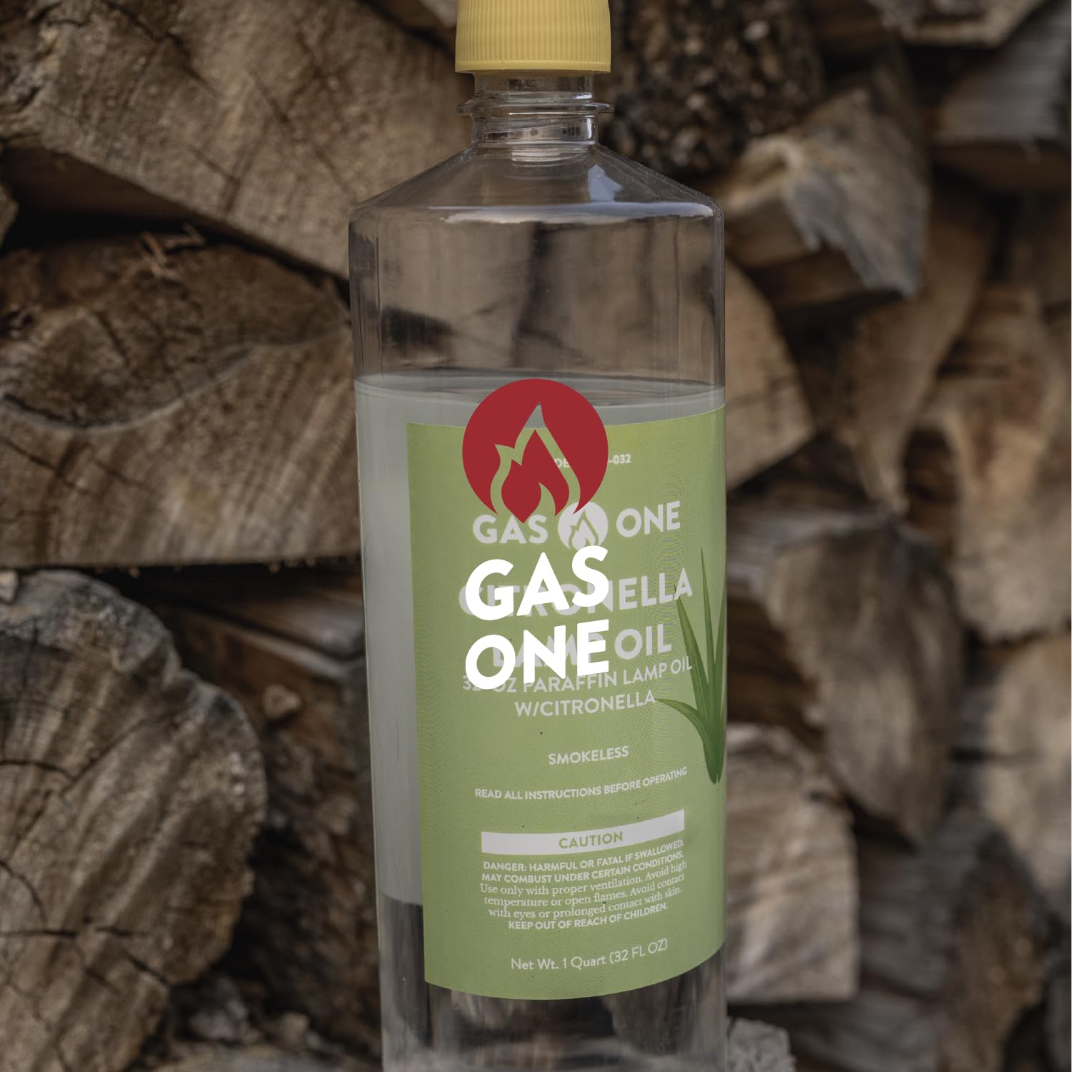 GasOne Scented Citronella Lamp Oil - 32 oz Smokeless Paraffin Oil for Indoor Lamps, Lanterns & Tiki Torches - Perfect for Outdoor Patio, Camping & Emergency Lighting