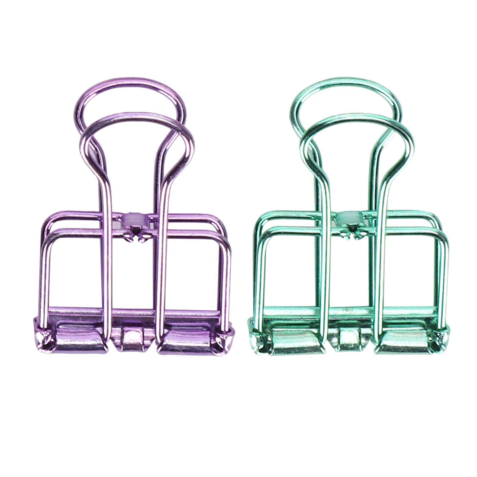 16 Pcs Colorful Hollow Design Binder Clips - 8 Vibrant Colors, Small (0.8 x 1.1 Inch) - Perfect for Office Documents, School Projects, Home Organization & Crafting