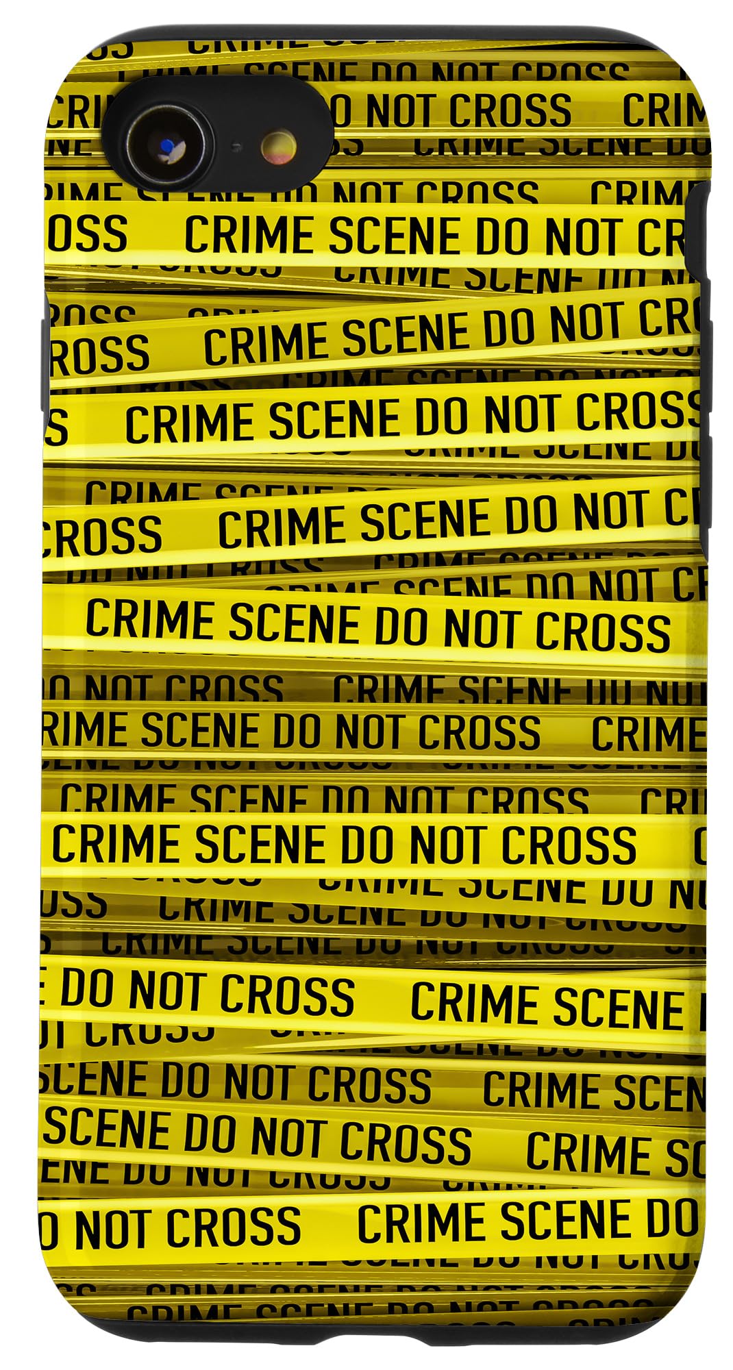 iPhone SE (2020) / 7 / 8 Crime Scene Forensics Pattern Phone Case - Yellow Police Tape Design, Slim Protective Cover for Everyday Use & Themed Parties