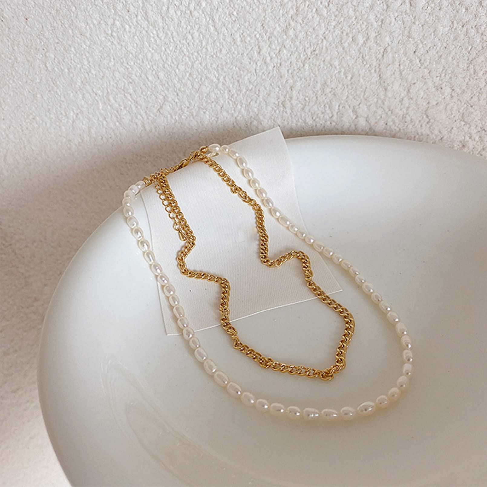 Baroque Natural Pearl Pendant Necklace for Women - Vintage Style Double Choker Jewelry Gift for Mom, Birthday, Anniversary & Special Occasions