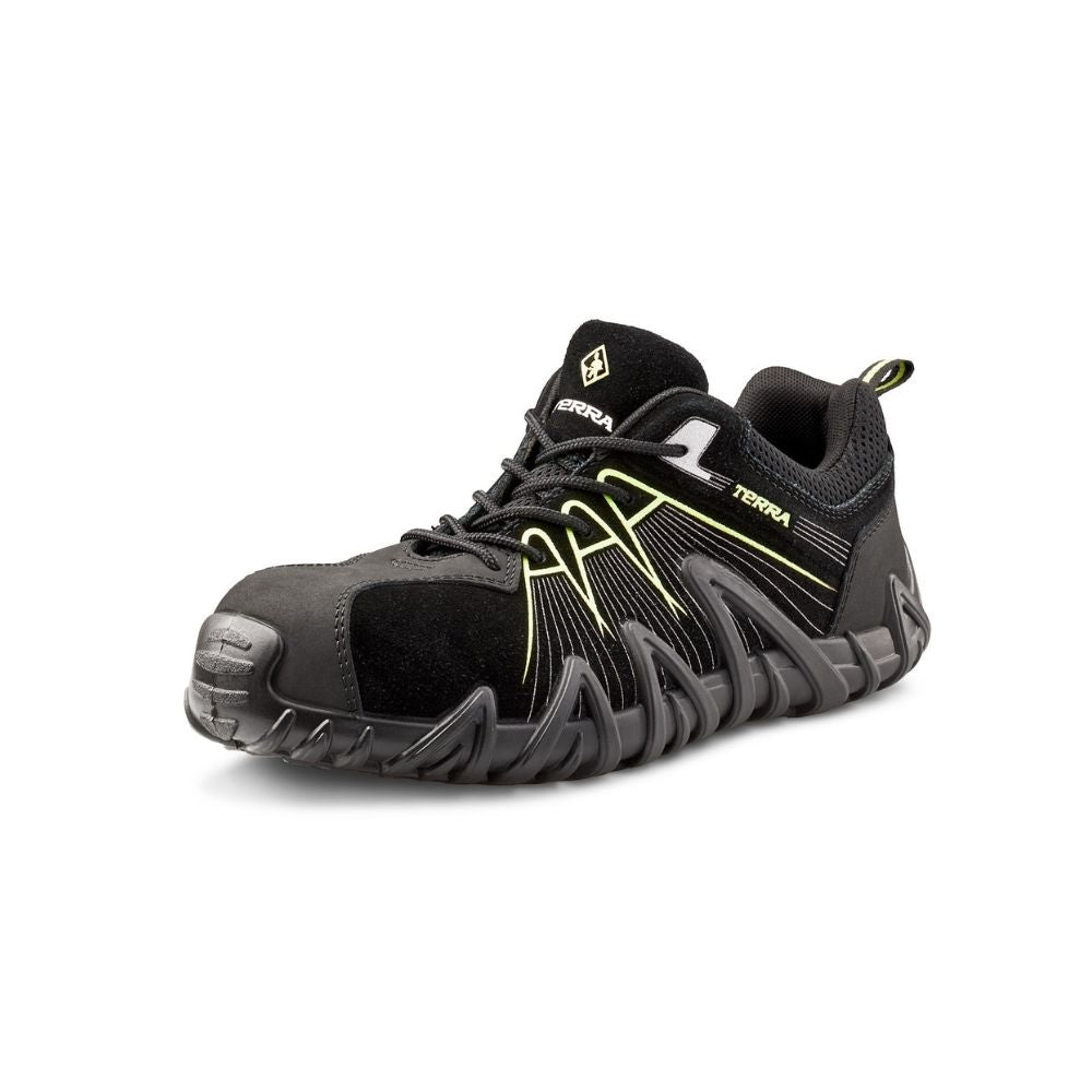 Terra Spider X Unisex Lightweight Composite Toe Work Shoes TR108008BLL - Yellow & Black Safety Boots for Construction, Warehouse & Outdoor Work