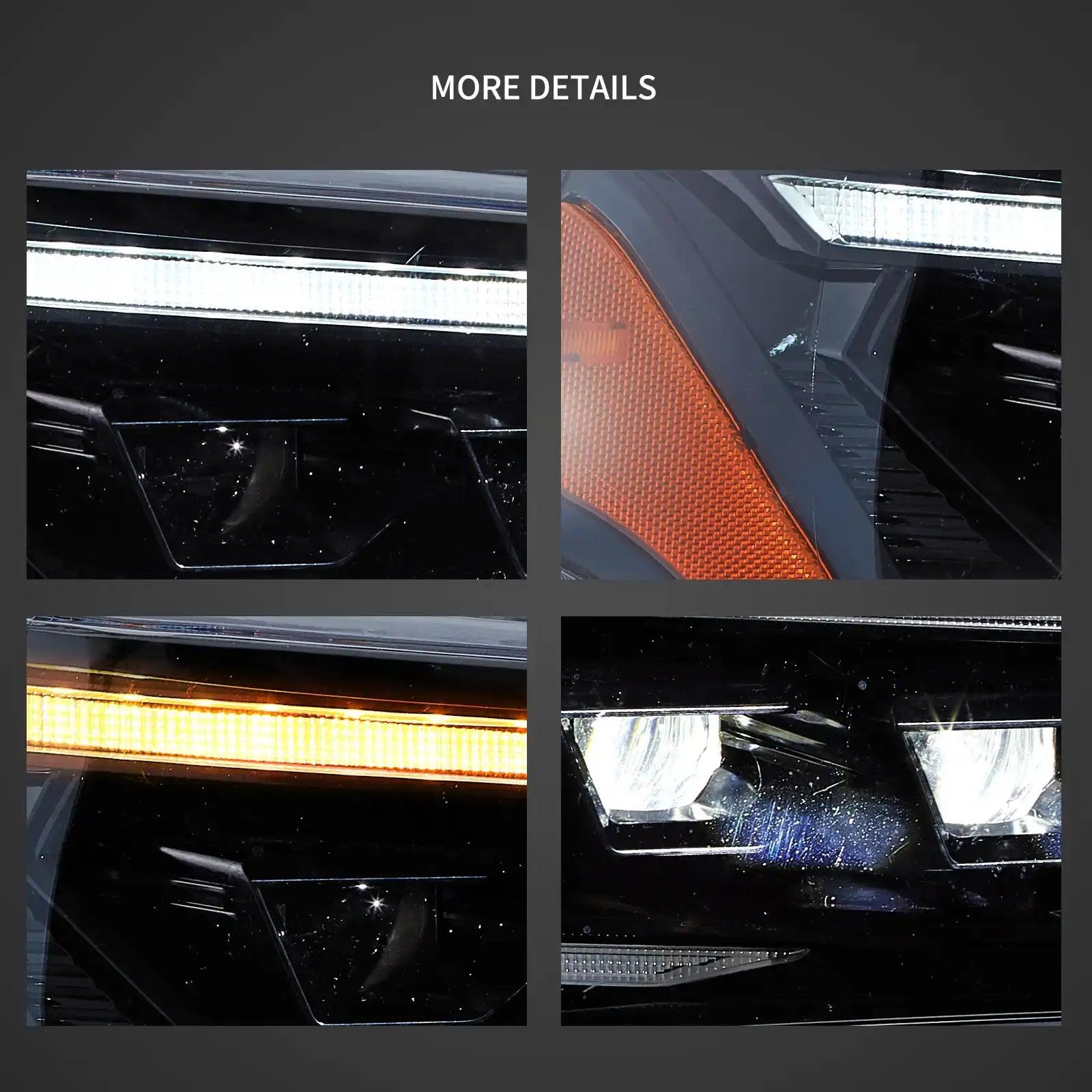 High-Performance LED Headlight Assembly 4Pcs with Projector Upgrade for 2014-2024 Toyota 4Runner - Durable Replacement Headlights for Night Driving, Off-Road Adventures & Enhanced Visibility