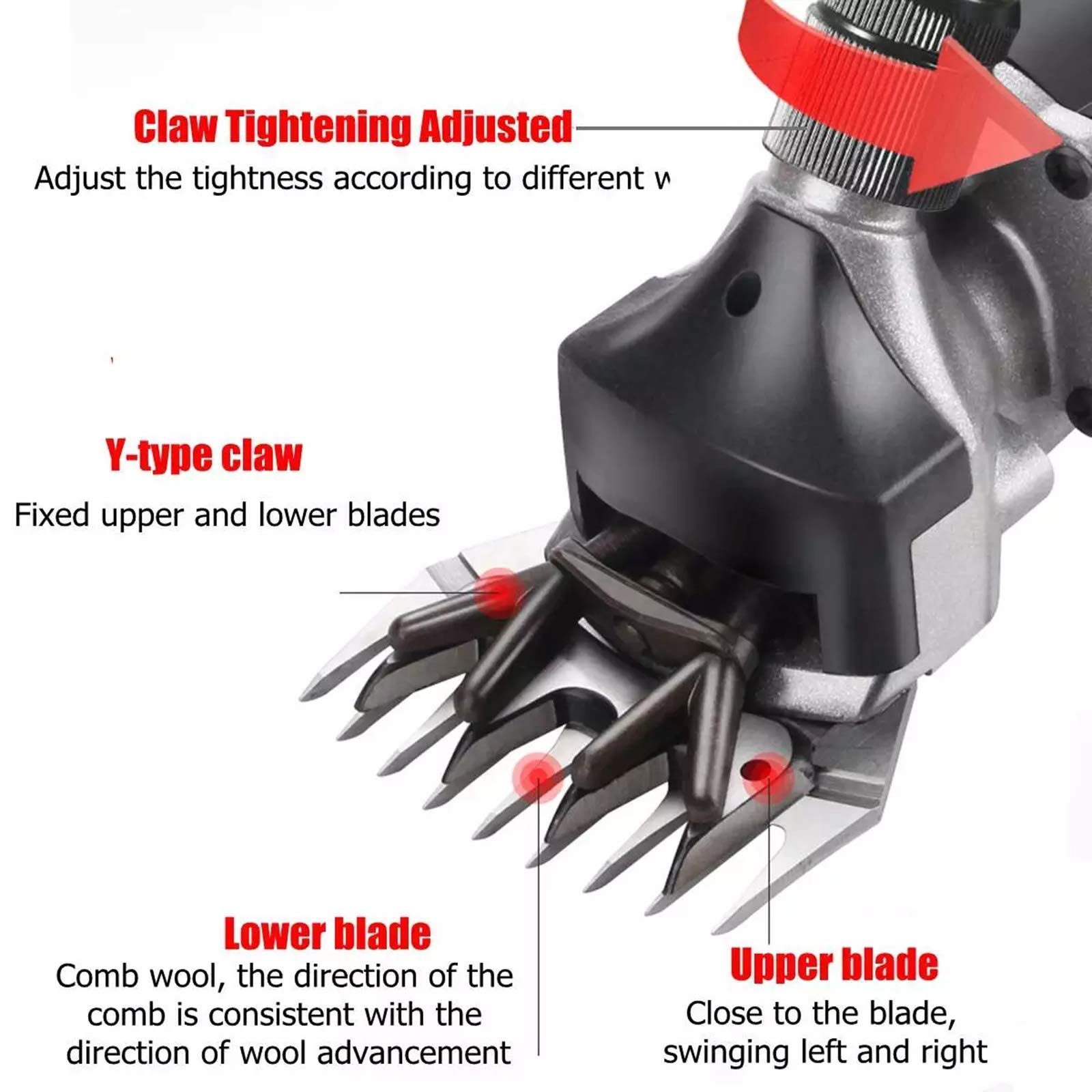 Professional 350W Electric Sheep Shears - Portable Livestock Clippers for Goat, Llama, Horse & Pet Grooming | Heavy Duty Animal Fur Trimmer with Carrying Case | Perfect for Farm, Ranch & Home Use