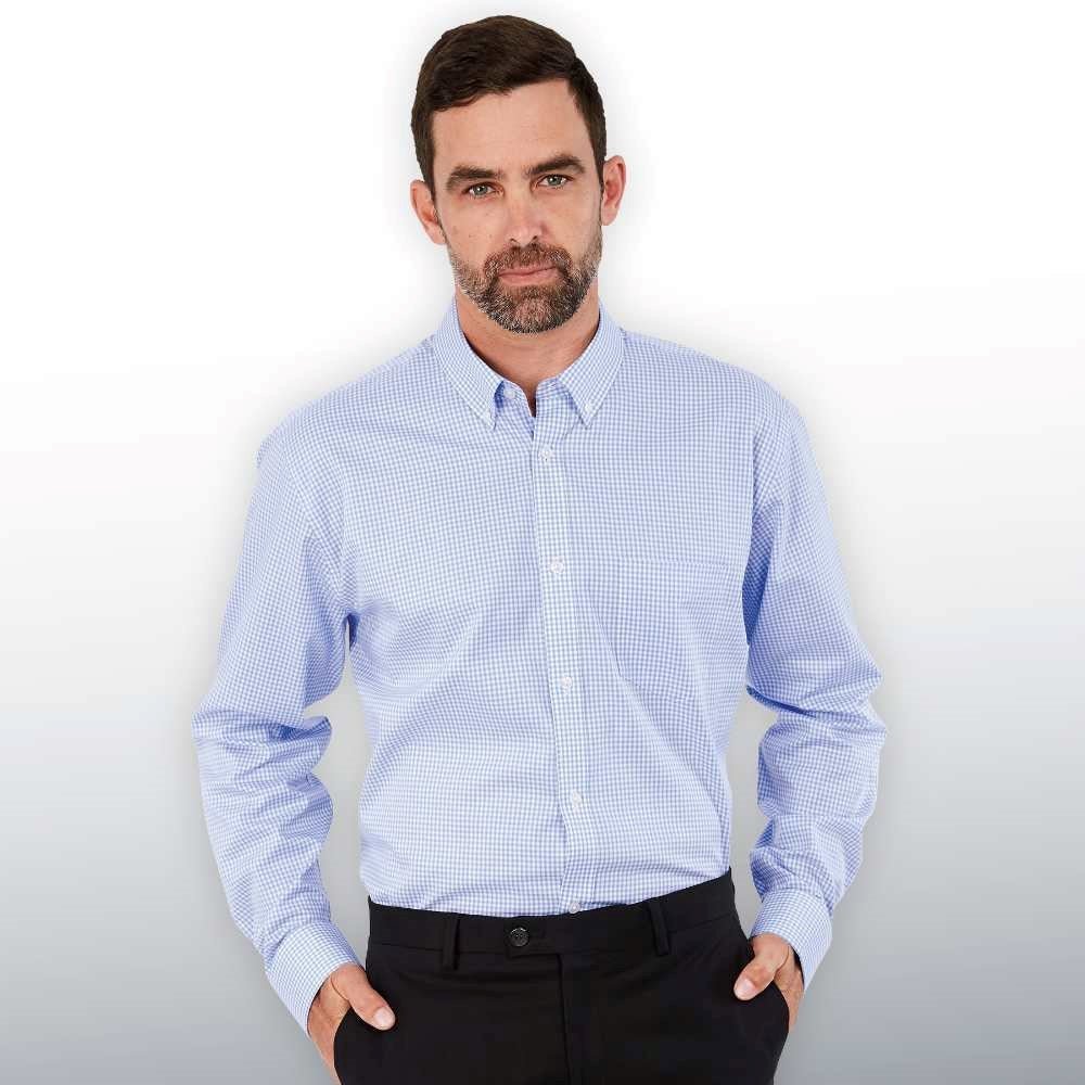Barkers Hudson Check Shirt for Men - Classic Plaid Button Down Shirt - Casual & Office Wear - Perfect for Work, Date Night & Outdoor Activities