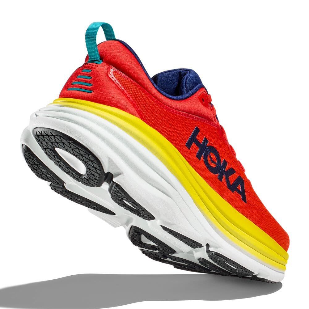Hoka Men's Bondi 8 Running Shoes - Lightweight Cushioned Sneakers for Marathon, Jogging & Walking - Breathable Mesh Upper with Maximum Support & Comfort