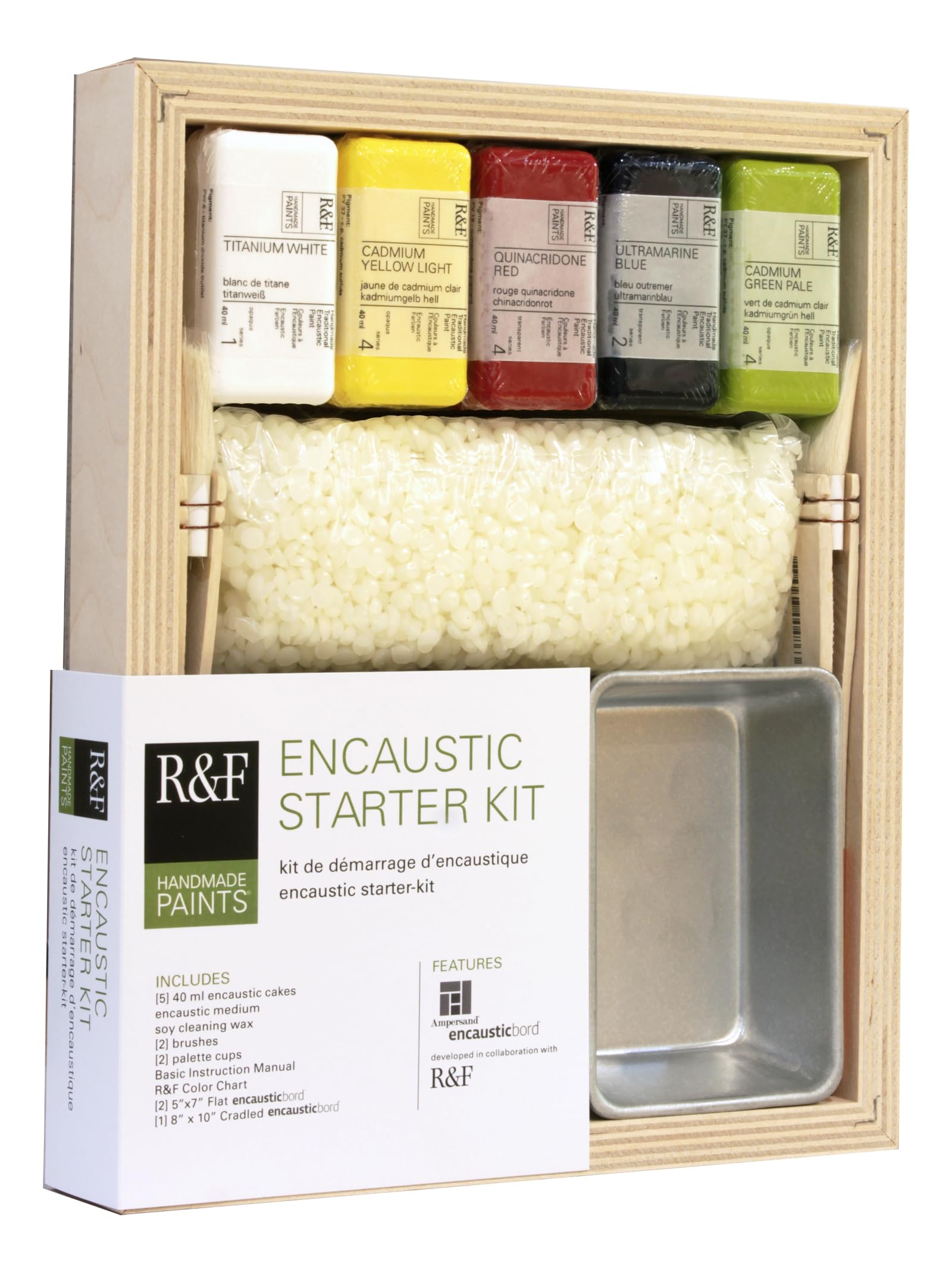 R&F Handmade Professional Encaustic Paint Starter Kit - 14 Piece Set for Artists & Beginners - Perfect for Wax Painting, Mixed Media & Textured Art Creations