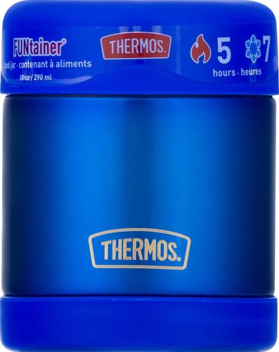Thermos Funtainer 10oz Stainless Steel Vacuum Insulated Kids Food Jar - Leak Proof Lunch Container for School, Picnics & Travel - Blue