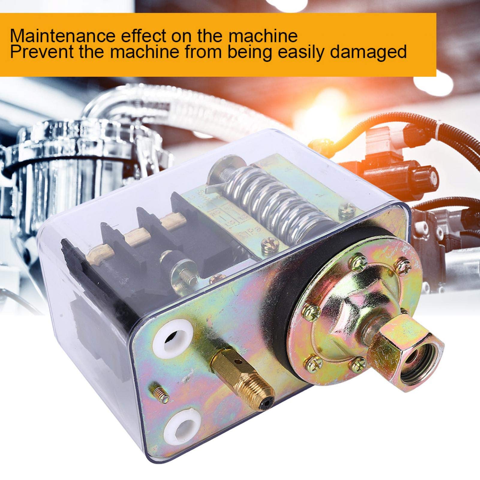 380V 8KG GYD20 Three-Phase Air Compressor Pressure Switch Control with Manual Valve & Transparent Cover - Ideal for Industrial Air Systems, Pneumatic Tools, and Workshop Applications