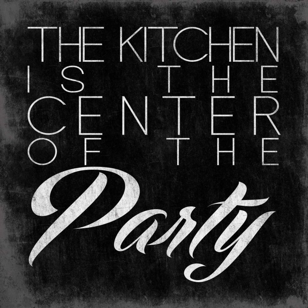 The Kitchen by OnRei - 16x16 Inch Modern Art Print Poster - Perfect for Home Decor, Kitchen Wall Art & Gift Ideas