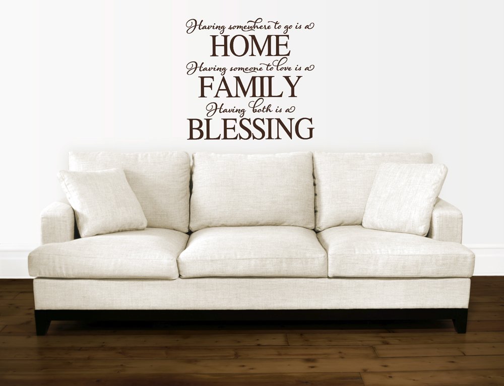 Family Love Quote Vinyl Wall Decal Sticker - Inspirational Home Decor Art for Living Room, Bedroom & Nursery - Perfect for Housewarming Gifts & Interior Design