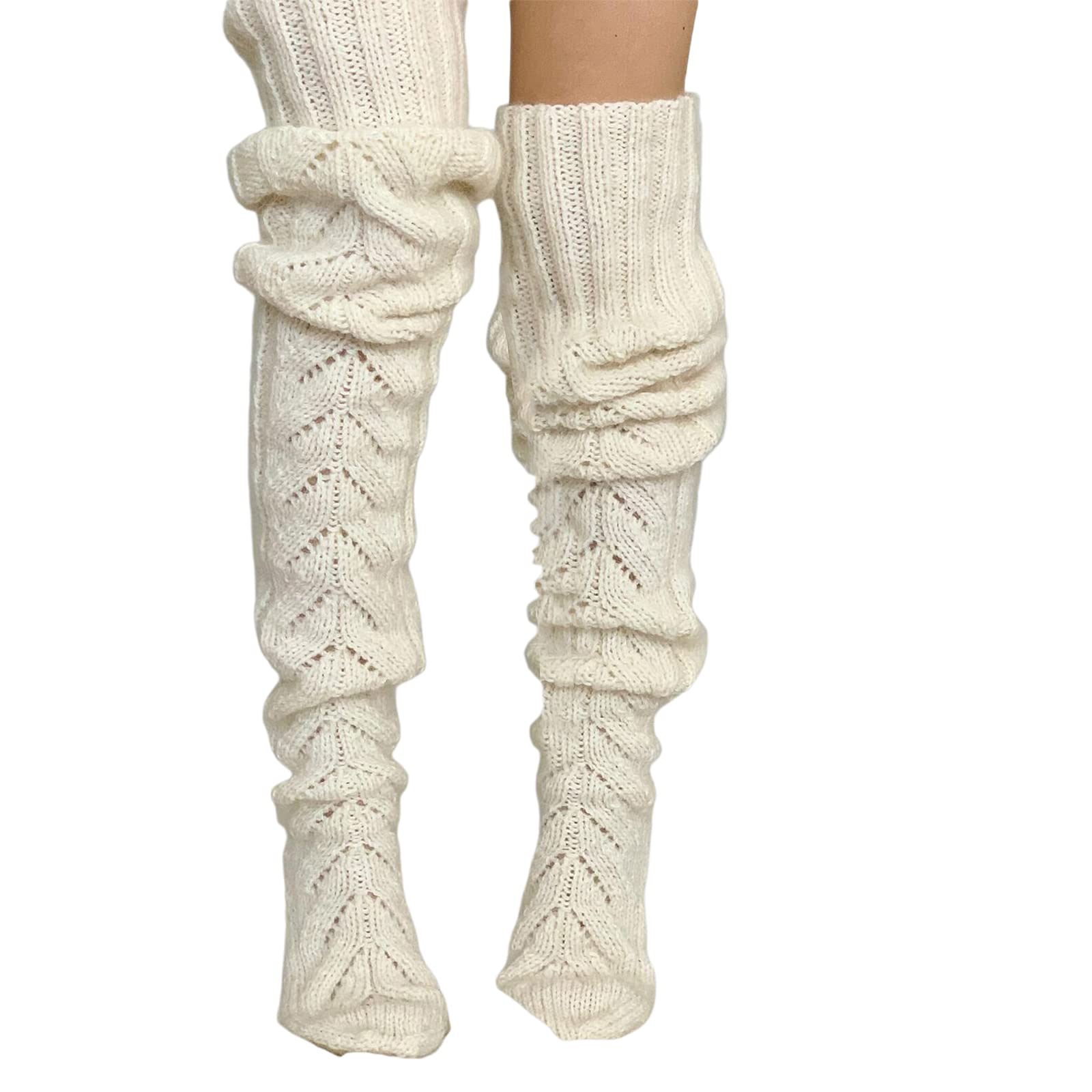 Women's Thigh High Socks - Cable Knit Over Knee Boot Stockings, Extra Long Winter Leg Warmers for Women | Perfect for Boots, Cold Weather & Fashion Outfits