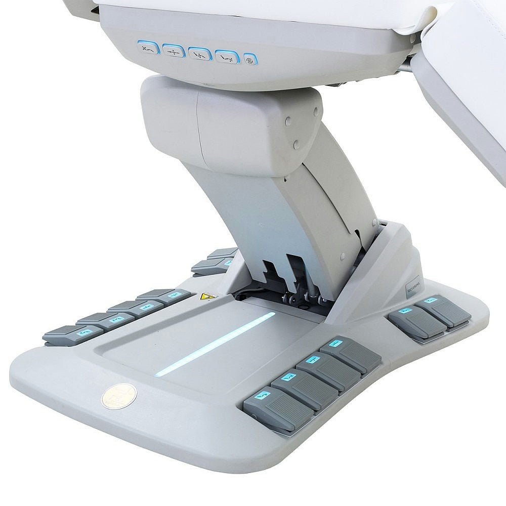 SilverFox 2246EBN Electric 4-Motor Professional Facial Bed with Memory Function - Adjustable Esthetician Chair for Spa & Salon Treatments, Includes Hand Remote, Paper Holder & Foot Cover Package - Perfect for Facials, Massage & Skin Care Procedures