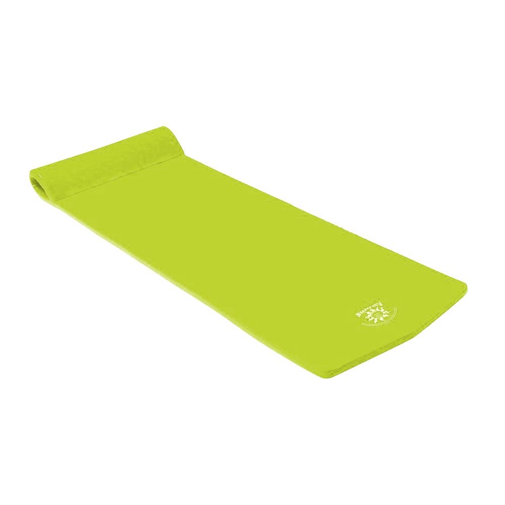 Pool Mate Large Foam Mattress Swimming Pool Float - Lime Green Comfortable Inflatable Lounge for Adults, Perfect for Relaxing in Pool, Lake or Beach