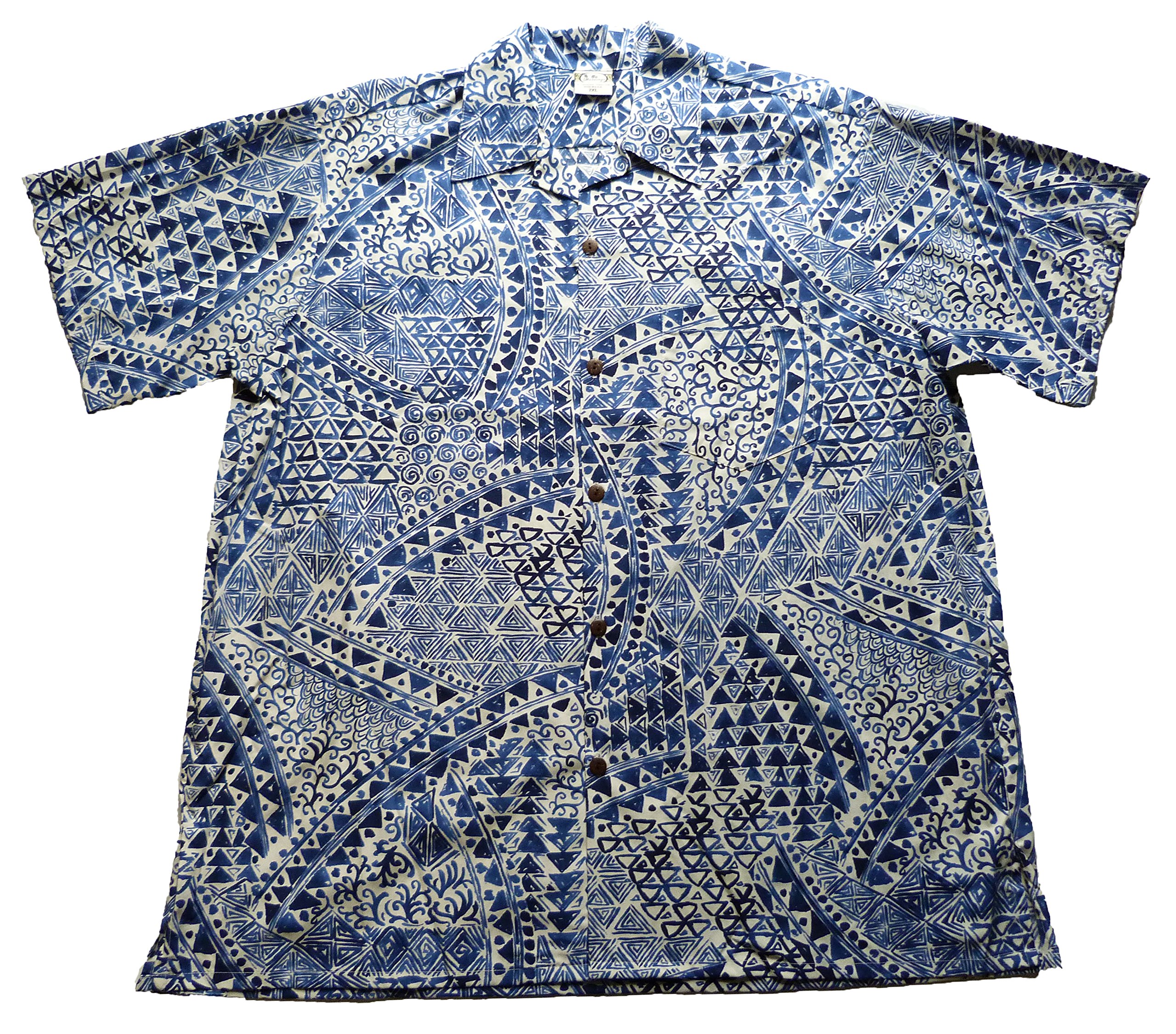 Go Barefoot Men's Hawaiian Print Big & Tall Shirt - Comfortable Aloha Shirts for Beach Vacation, Summer Parties & Casual Wear