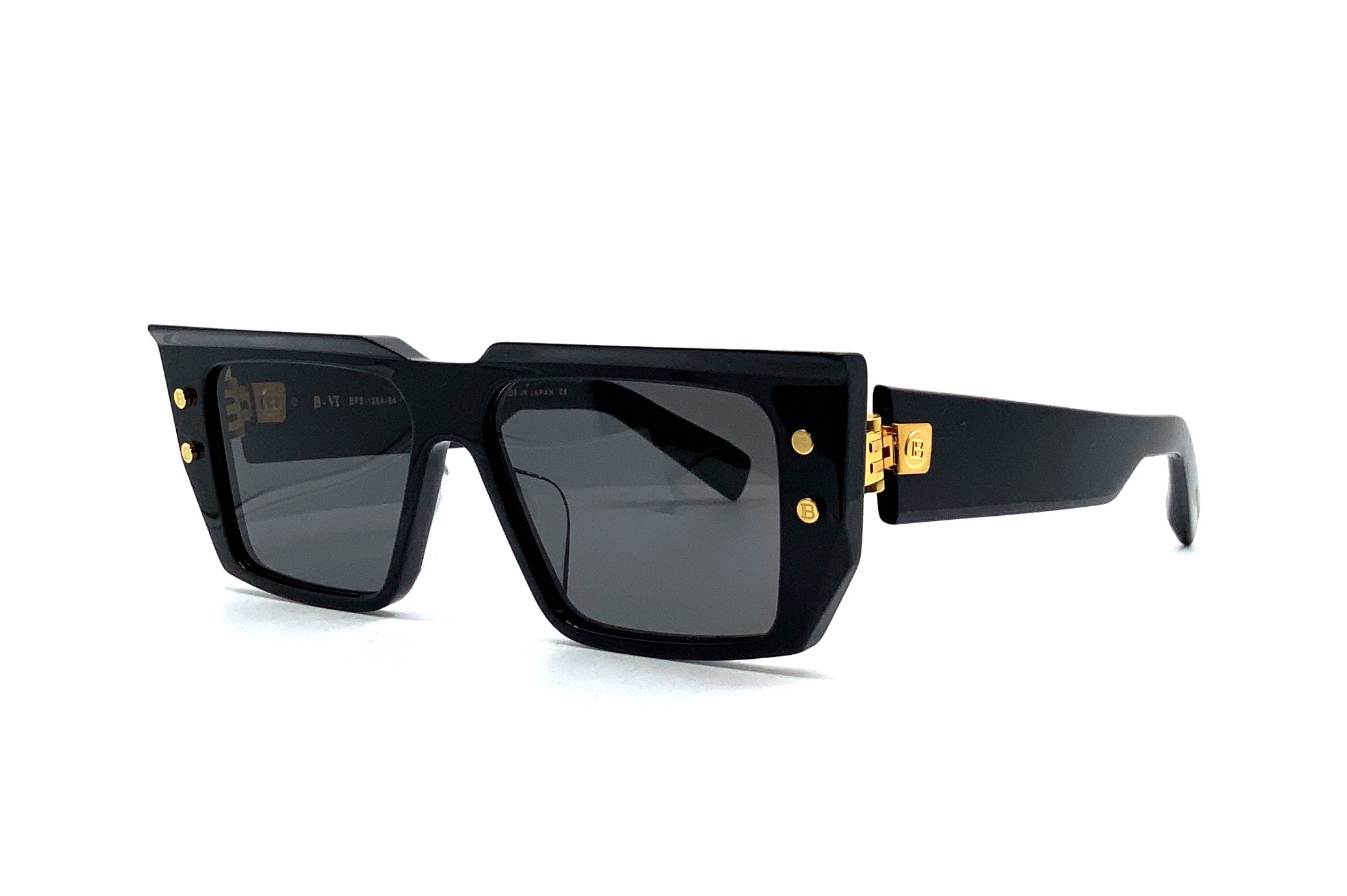Balmain B VI Sunglasses Black & Gold - Luxury Designer Shades for Men & Women - Perfect for Outdoor Activities, Travel & Fashion