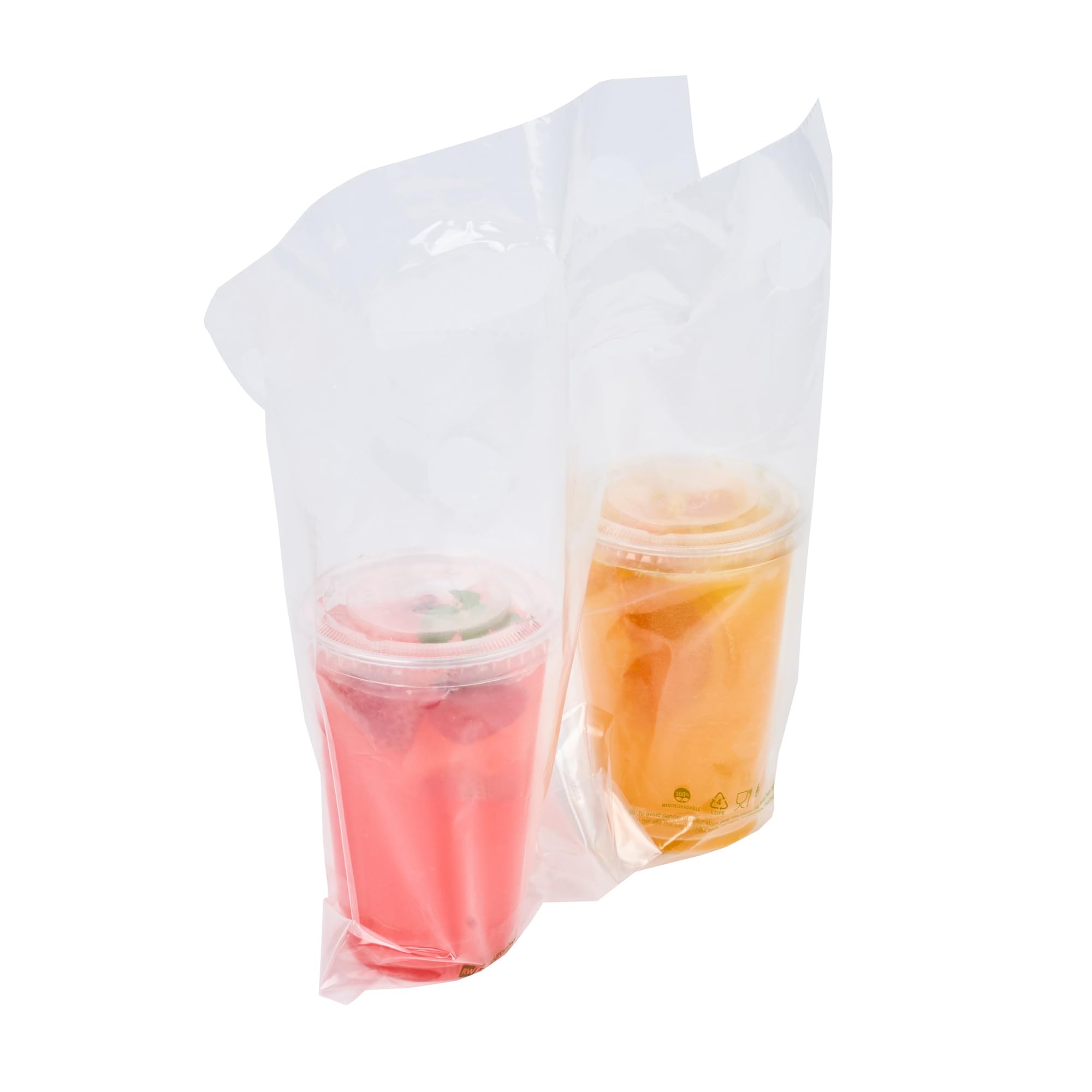 Restaurantware 100-Pack Clear Disposable Plastic Drink Carriers with Handles - Double Cup Holder for Coffee, Tea & Juice Delivery - Perfect for Takeout, Catering & Food Service Businesses