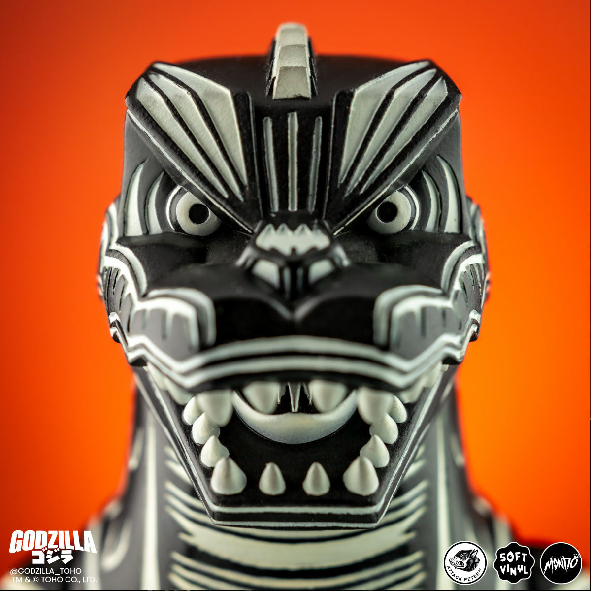 Godzilla Vinyl Designer Figure by Attack Peter - Linocut Variant Collectible Toy for Home Decor, Gift & Pop Culture Display