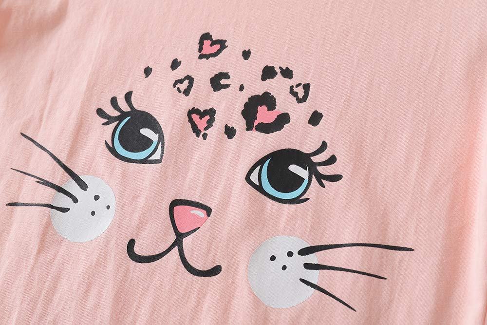 MyFav Women's Summer Pajama Set - Heart Print Cute Sleepwear Shorts & Top for Big Girls - Comfortable Lounge Wear for Sleepovers, Vacation & Relaxing at Home